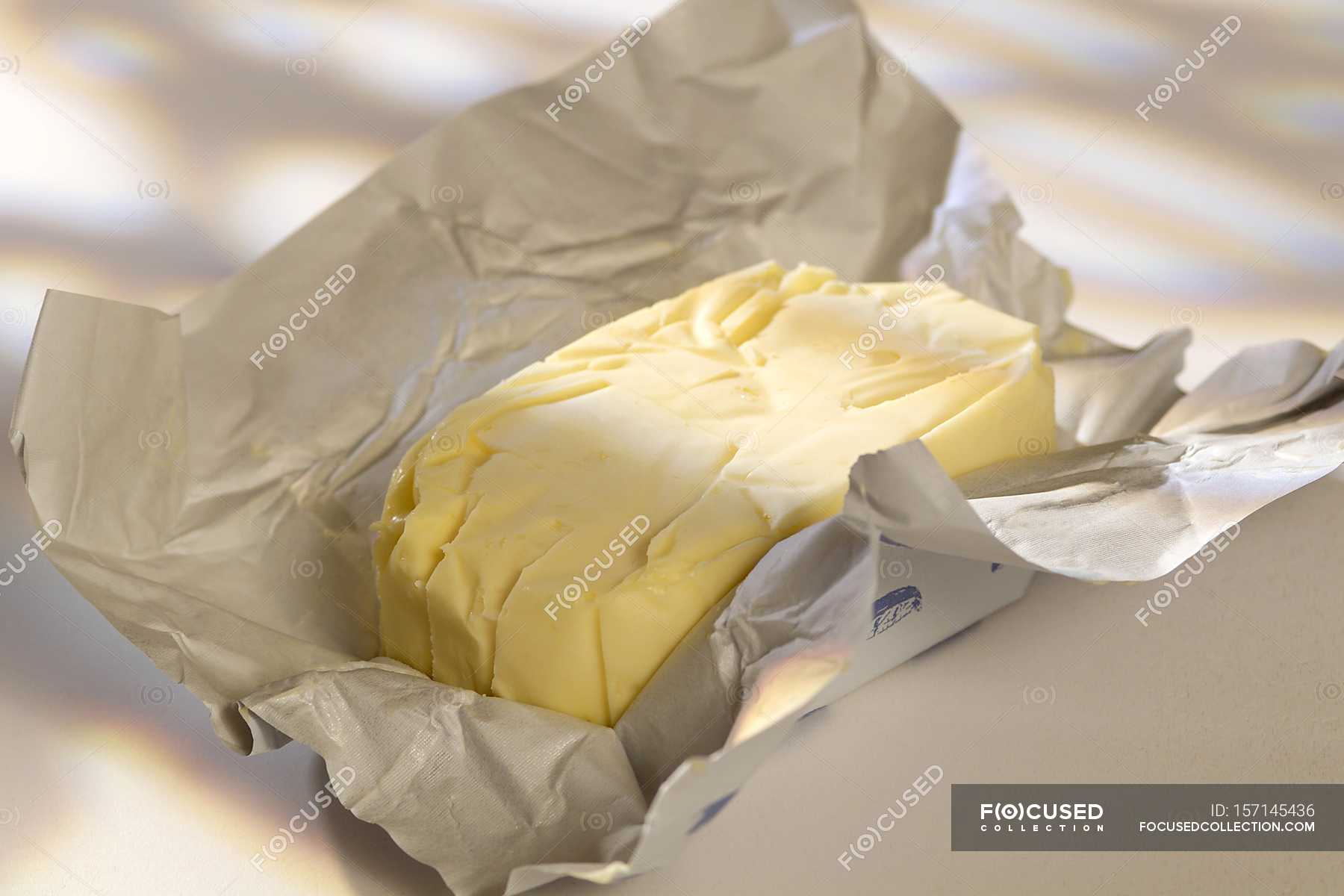 Open pat of butter — traditional, dish Stock Photo 157145436