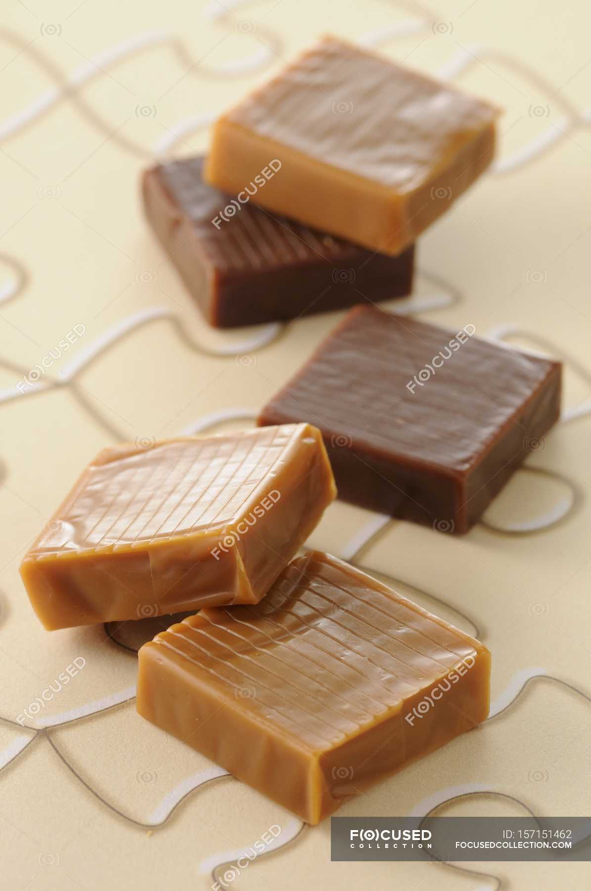 Salted butter fudge — surface, meal Stock Photo 157151462
