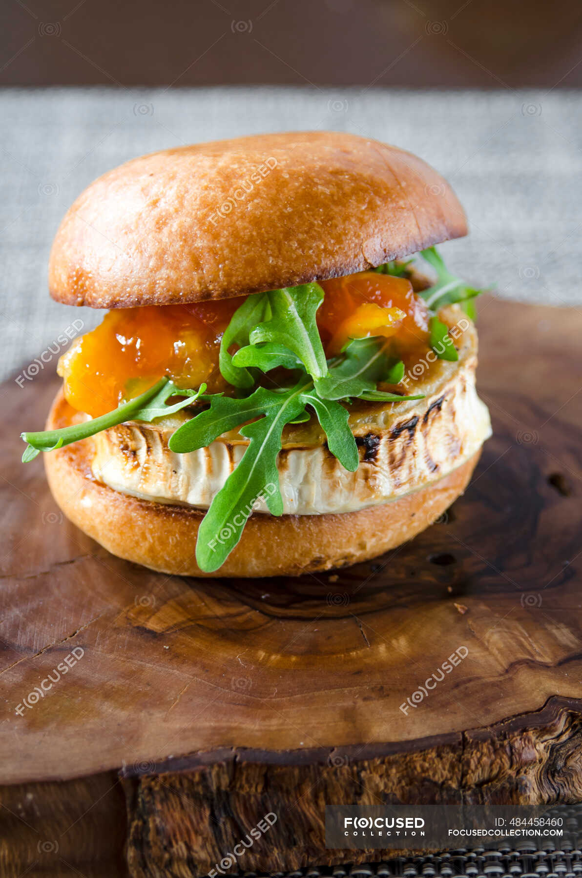 a-slider-with-grilled-goat-s-cheese-rocket-and-mango-chutney