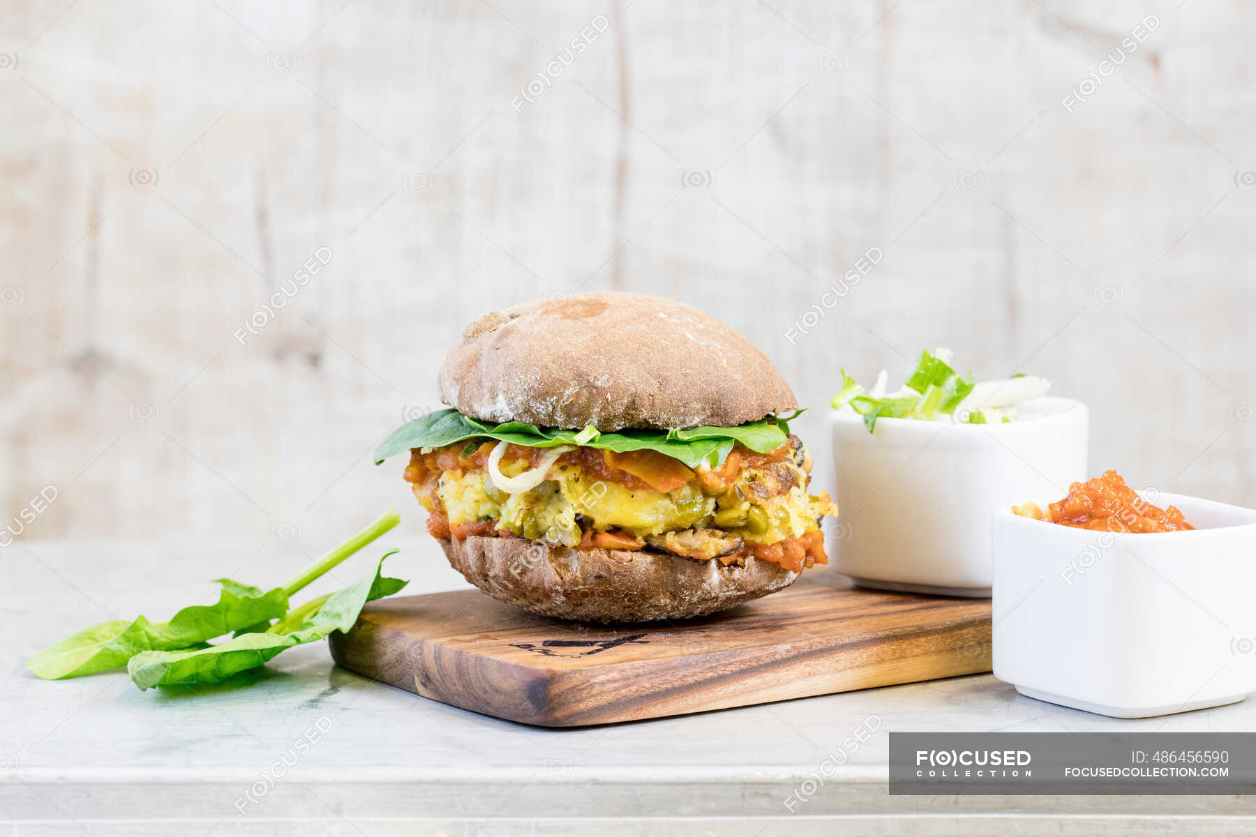 vegetarian spinach burger