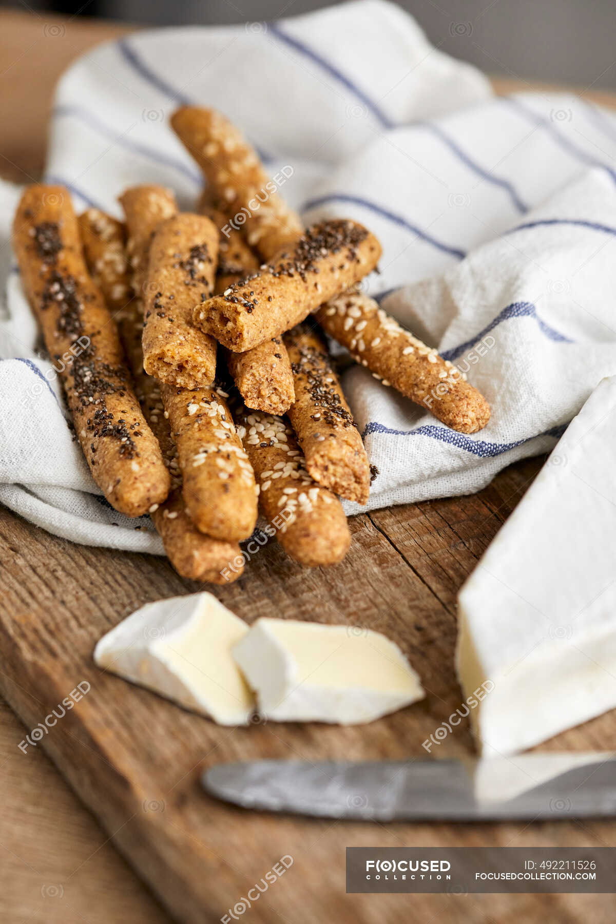 Gluten free breadsticks made with almond flour, ground flax and