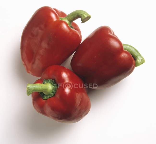 Ripe Red Bell Peppers — Stock Photo