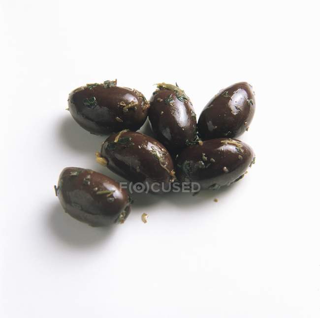 Azeitonas pretas marinadas — Fotografia de Stock