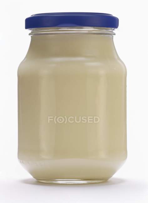 Pot de mayonnaise, gros plan — Photo de stock