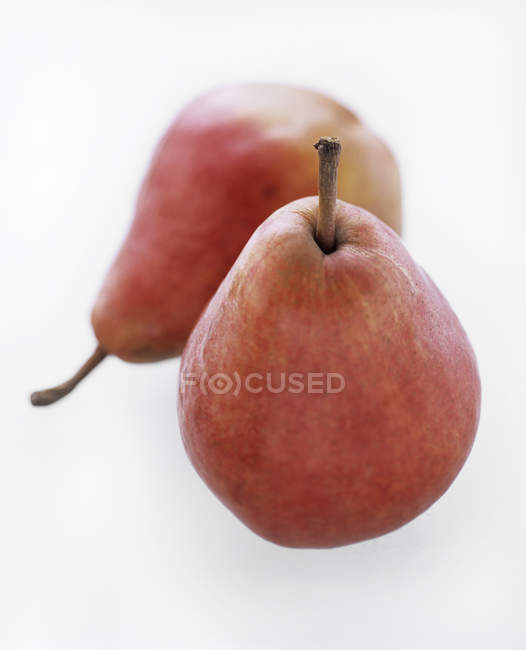 Two Red Bartlett Pears — Stock Photo