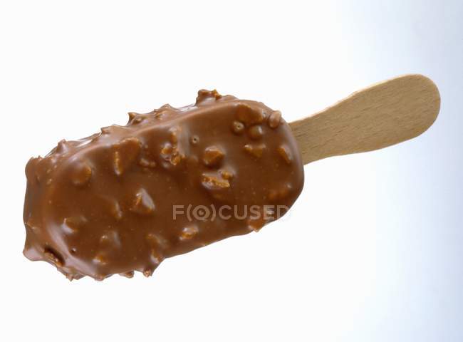 Nut coated vanilla ice cream — Stock Photo