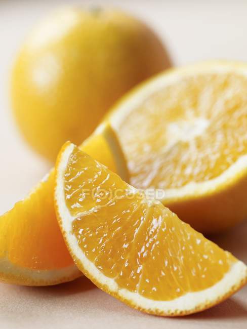 Fresh juicy sliced oranges — Stock Photo