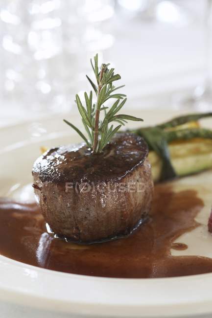 Filet mignon with rosemary — Stock Photo