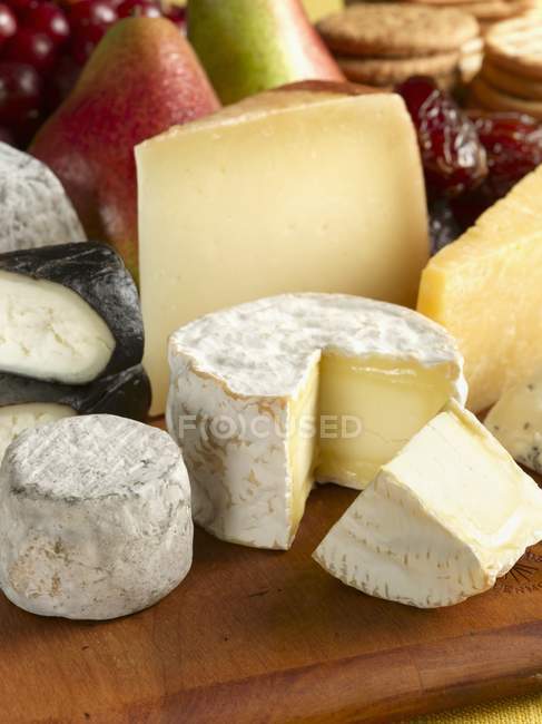 Goat Cheese on wooden desk — Stock Photo