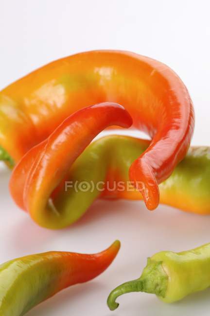 Fresh orange peppers — Stock Photo