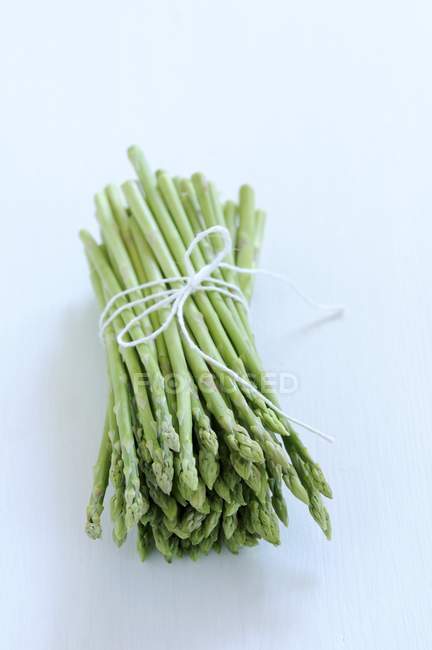 Tips of Bundled Asparagus — Stock Photo