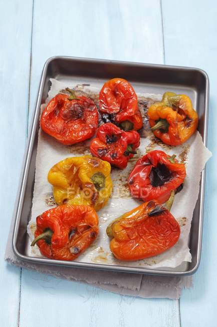 Oven-roasted peppers — Stock Photo