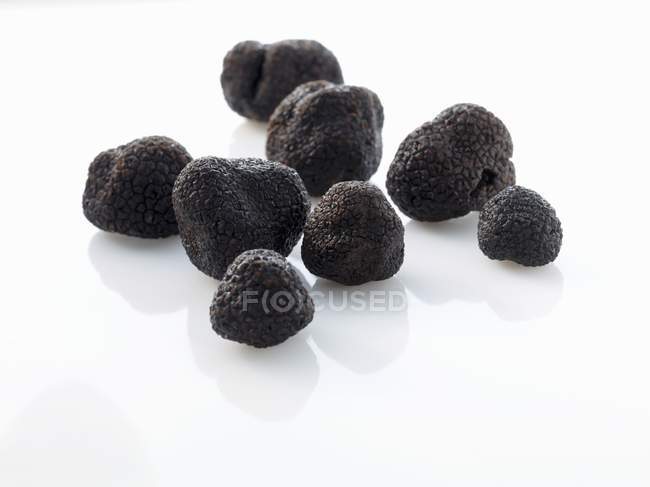 Several Black truffles — Stock Photo