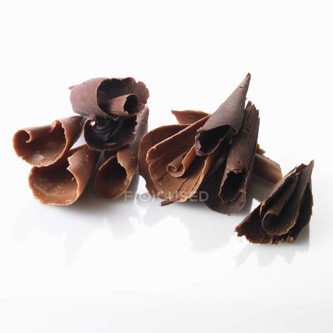 Primer plano de rizos de chocolate - foto de stock