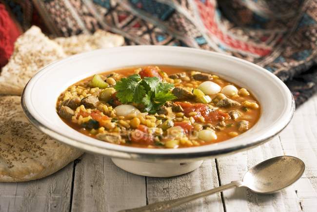 Lent soup with lamb — Stock Photo