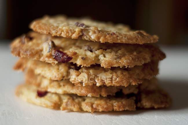 Walnut and cranberry biscuits — Stock Photo