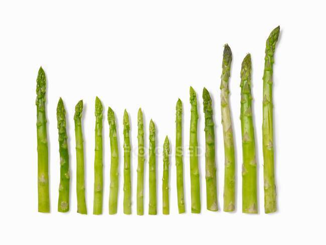 Lances d'asperges vertes — Photo de stock