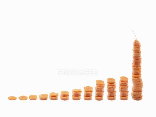 Carrot slices forming diagram — Stock Photo