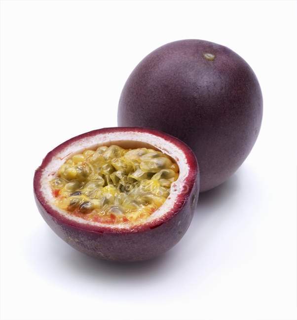 Fresh Passion fruit with half — Stock Photo