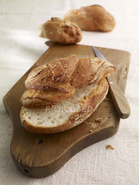 Halved Country bread — Stock Photo