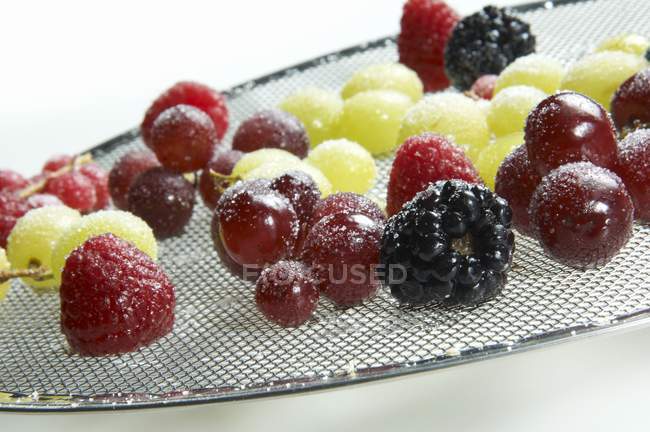 Sugared fresh berries — Stock Photo
