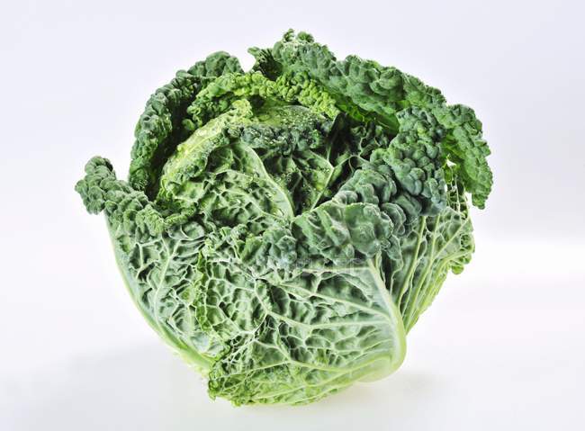 Green savoy cabbage — Stock Photo