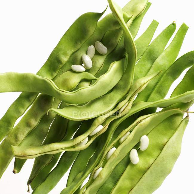 Fresh Green beans with pods — Stock Photo