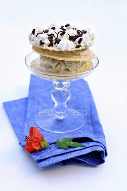 Crème glacée aux gaufres — Photo de stock