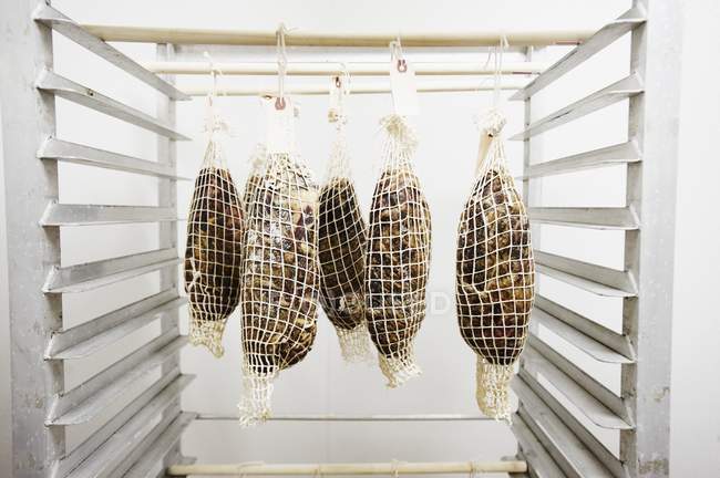 Coppa Pork Hanging — Stock Photo