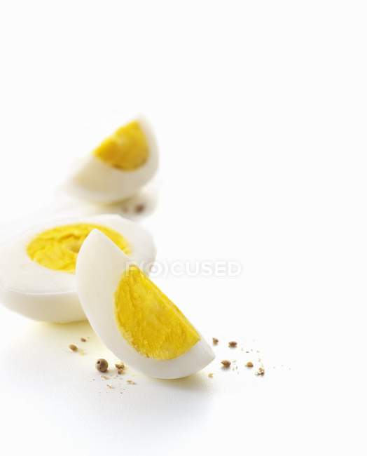 Sliced Hard-boiled egg — Stock Photo