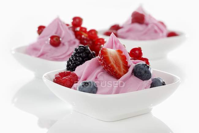 Gelato allo yogurt alla bacca — Foto stock