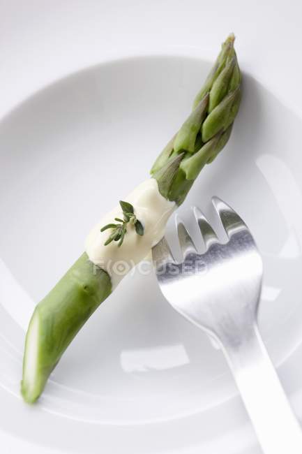 Lancia verde di asparagi — Foto stock