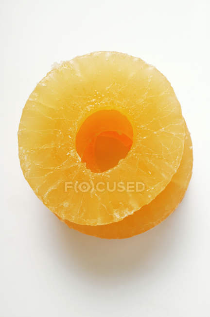Candied pineapple rings — Stock Photo