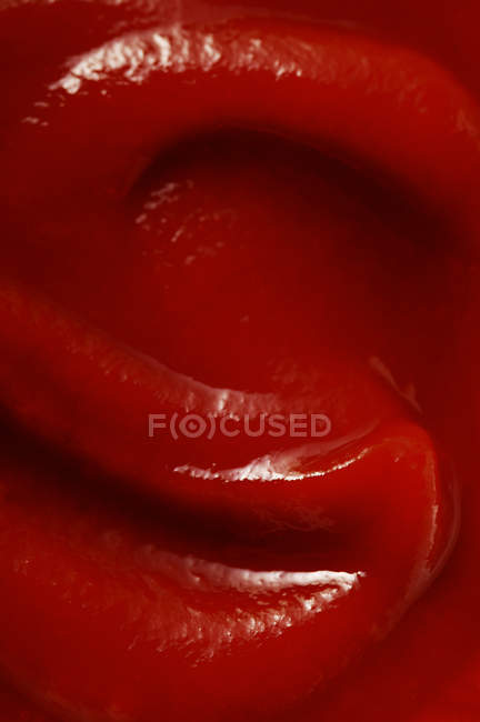 Vista close-up da superfície de ketchup vermelho — Fotografia de Stock