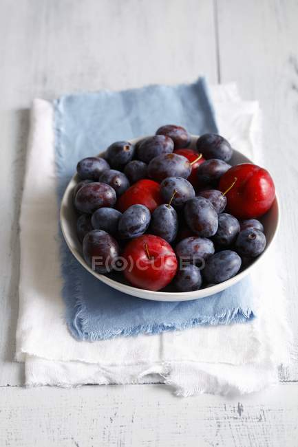 Red plums and damsons — Stock Photo