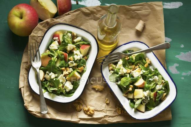 Salada de maçã e Roquefort — Fotografia de Stock