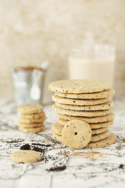 Stack of chai tea biscuits — Stock Photo