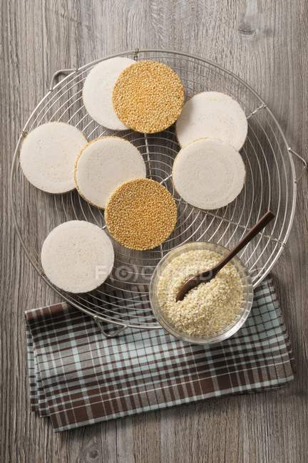 Sesame seed biscuits — Stock Photo
