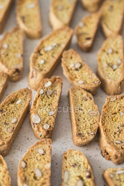 Cantuccini biscuits with almonds — Stock Photo