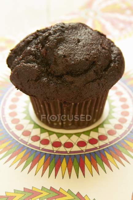 Baked Chocolate muffin — Stock Photo