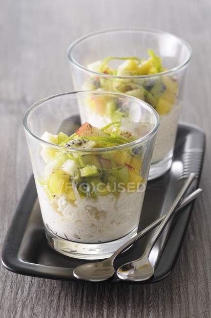 Coconut rice pudding — Stock Photo