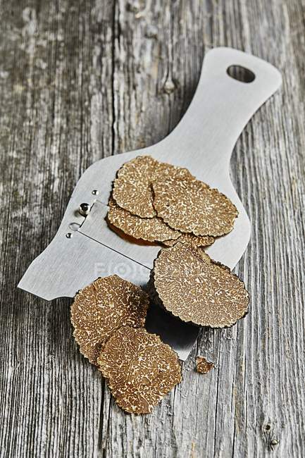 Sliced burgundy truffle — Stock Photo