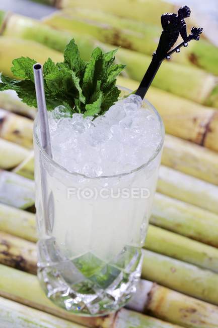 Glass of Mojito cocktail — Stock Photo