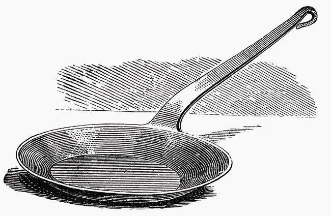 Illustration of one empty frying pan — Stock Photo