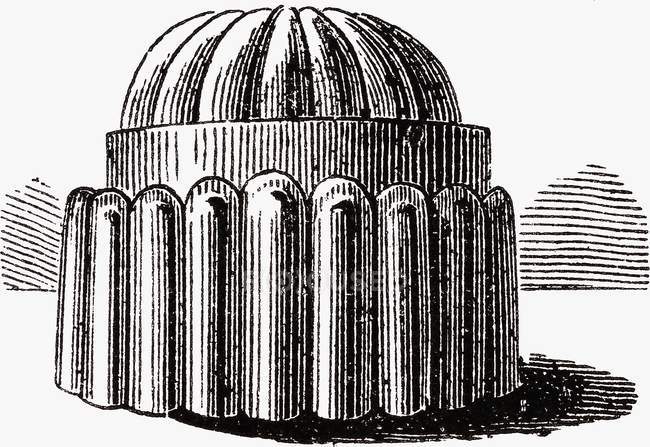 Ilustración de primer plano de un molde Blancmange - foto de stock