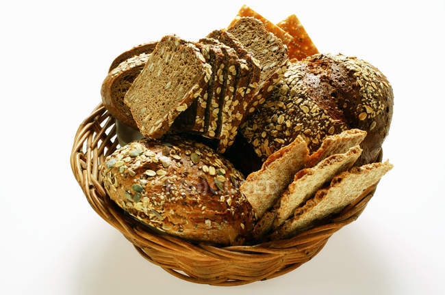 Pan integral y pan crujiente - foto de stock