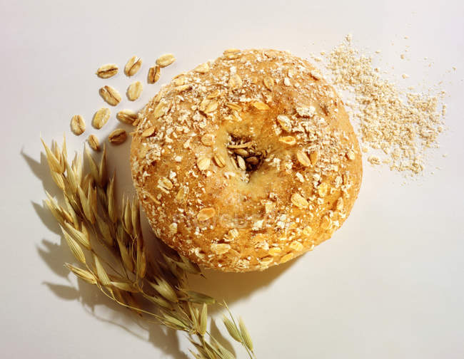 Baked Wholemeal bagel — Stock Photo
