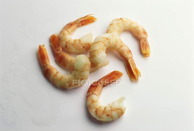 Crevettes pelées bouillies — Photo de stock