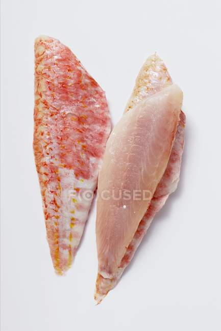 Raw red mullet fillets — Stock Photo