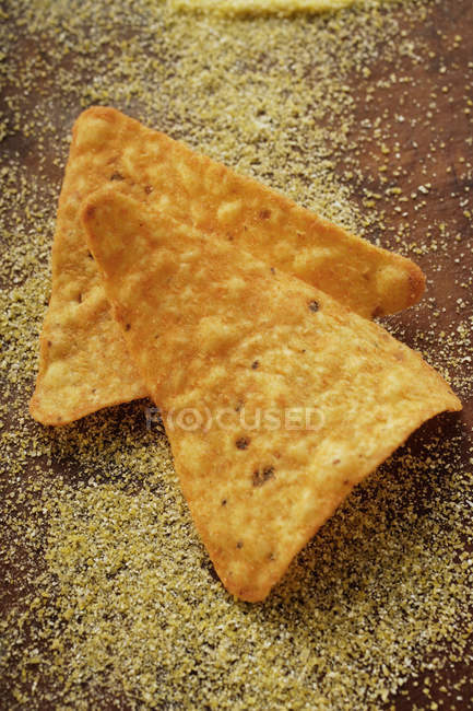 Dois chips de tortilla — Fotografia de Stock